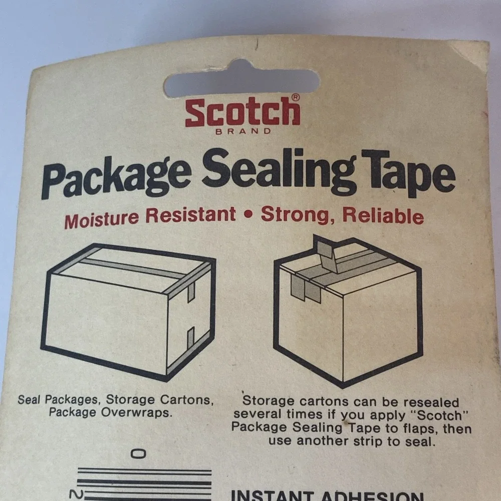 Vintage NOS Scotch 3M Brand Package Sealing Tape Packing 125 Sealed 1.5
